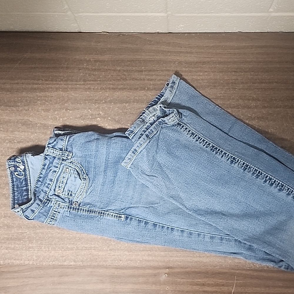 Lightly used denim jeans